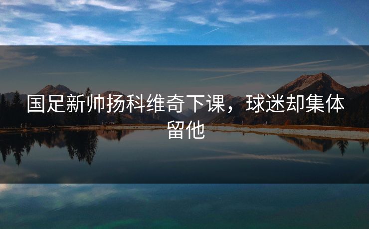 国足新帅扬科维奇下课，球迷却集体留他